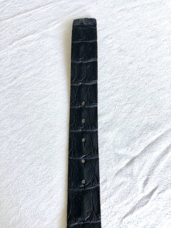 Just Cavalli Leather Embossed Croc Belt, Bronze Toned Buckle with Rhinestones main image 5
